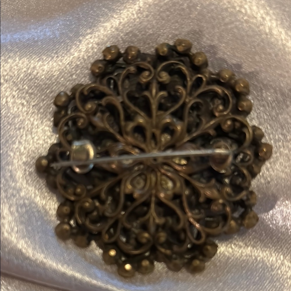 Vintage  Silver and Purple Brooch - Picture 4 of 4